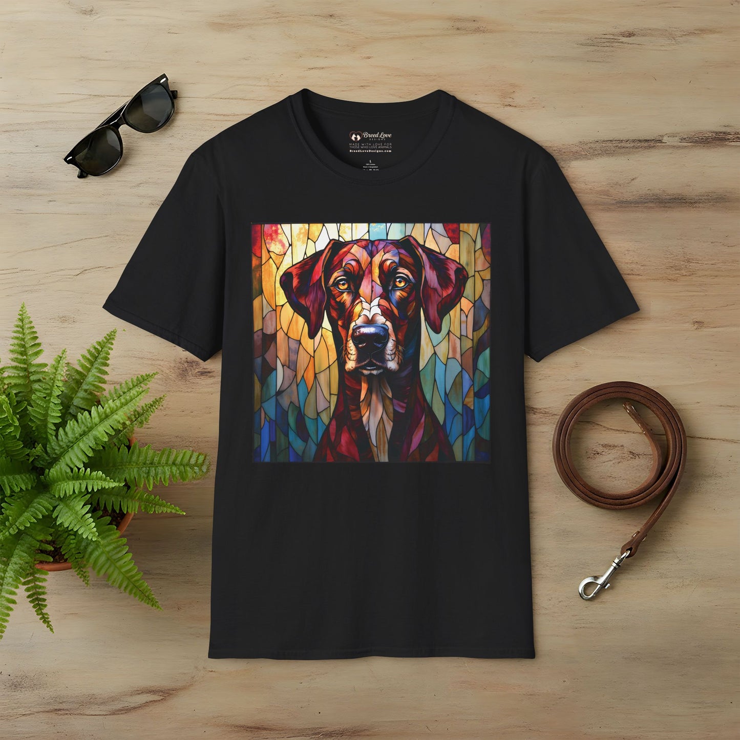 Stained Glass Great Dane T-Shirt