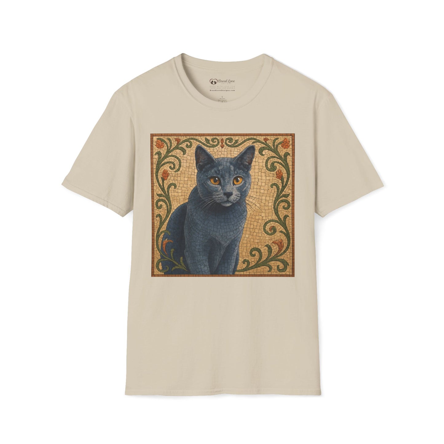 Russian Blue Cat Mosaic T-Shirt