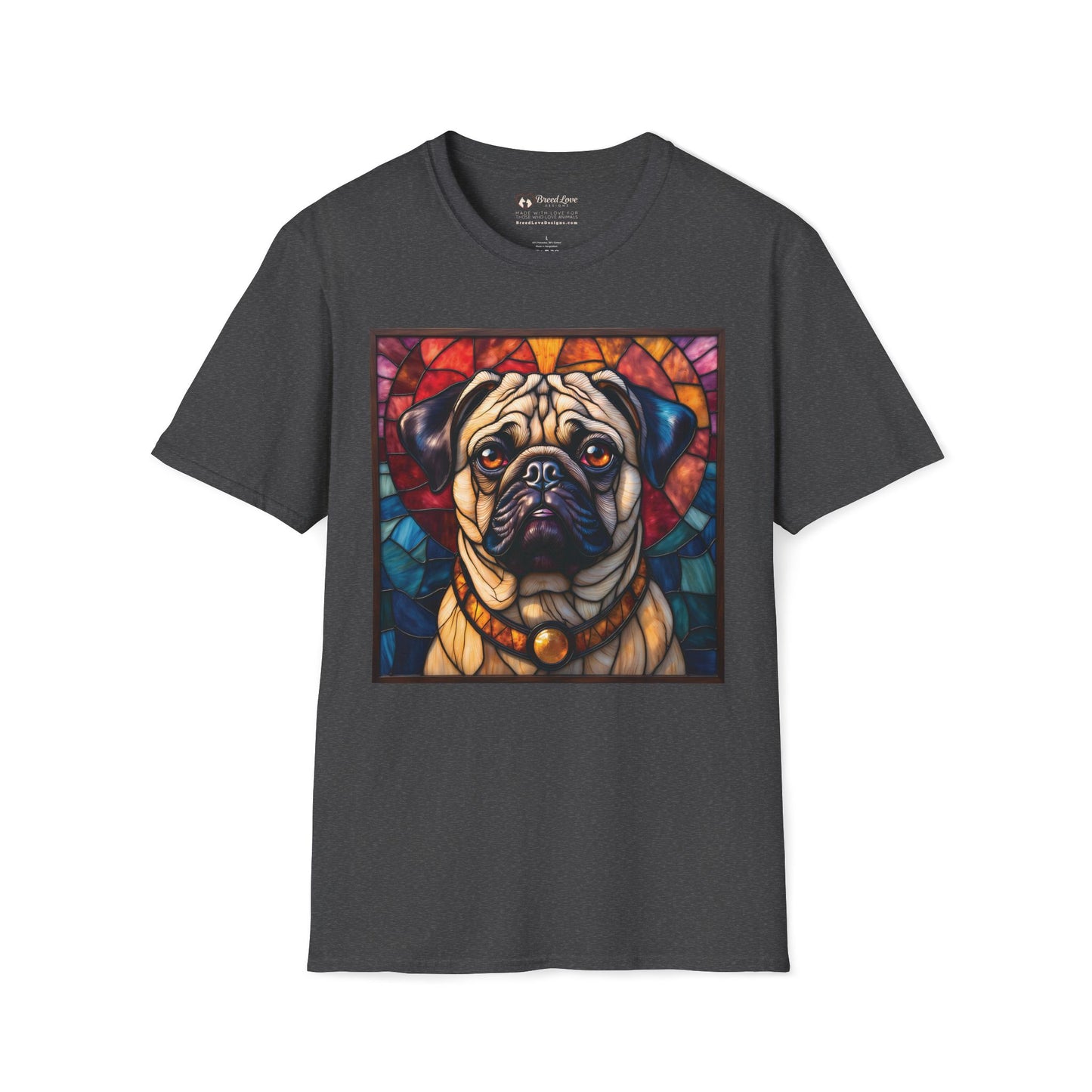 Stained Glass Pug T-Shirt