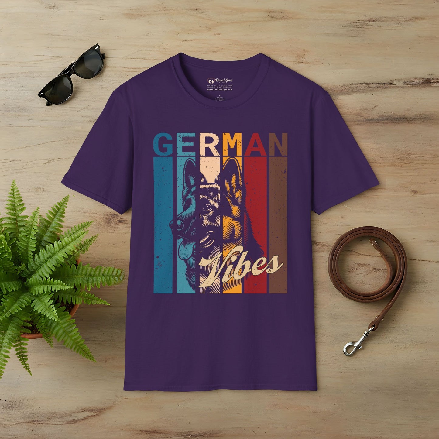 Retro German Shepherd Vibes T-Shirt