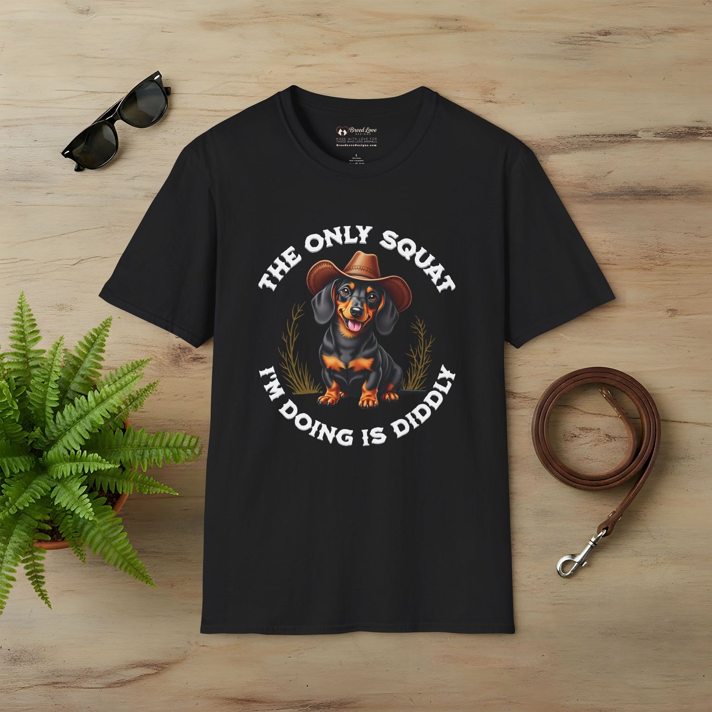 The Only Squat I'm Doing is Diddly Dachshund T-Shirt