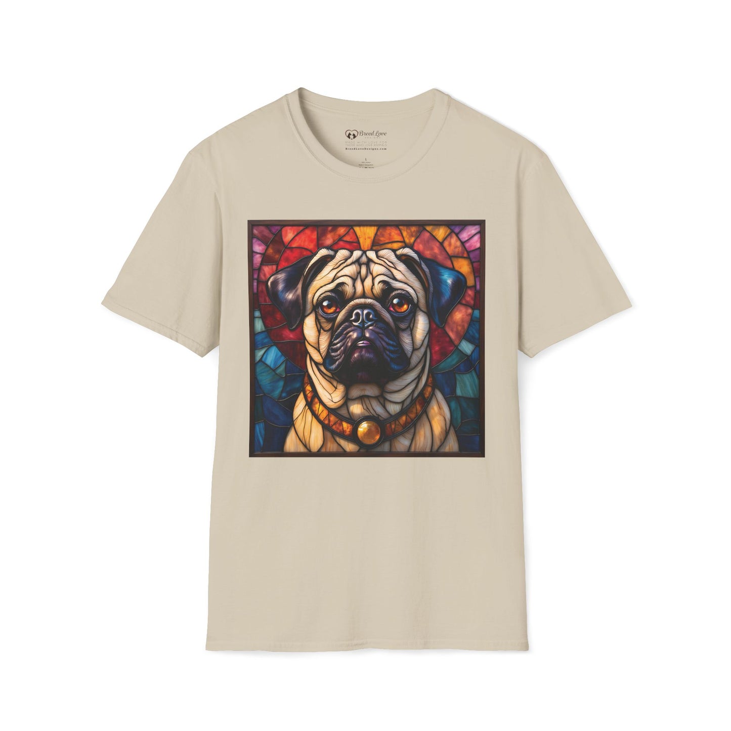 Stained Glass Pug T-Shirt