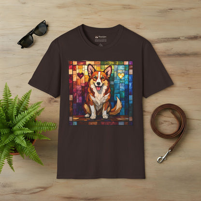 Stained Glass Corgi T-Shirt