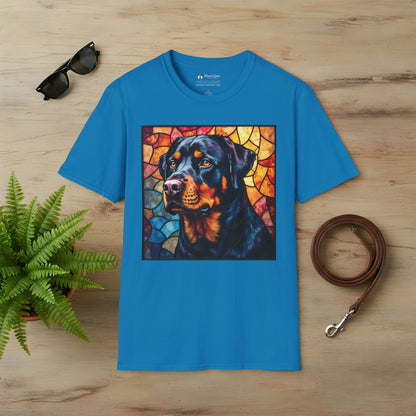 Stained Glass Rottweiler T-Shirt