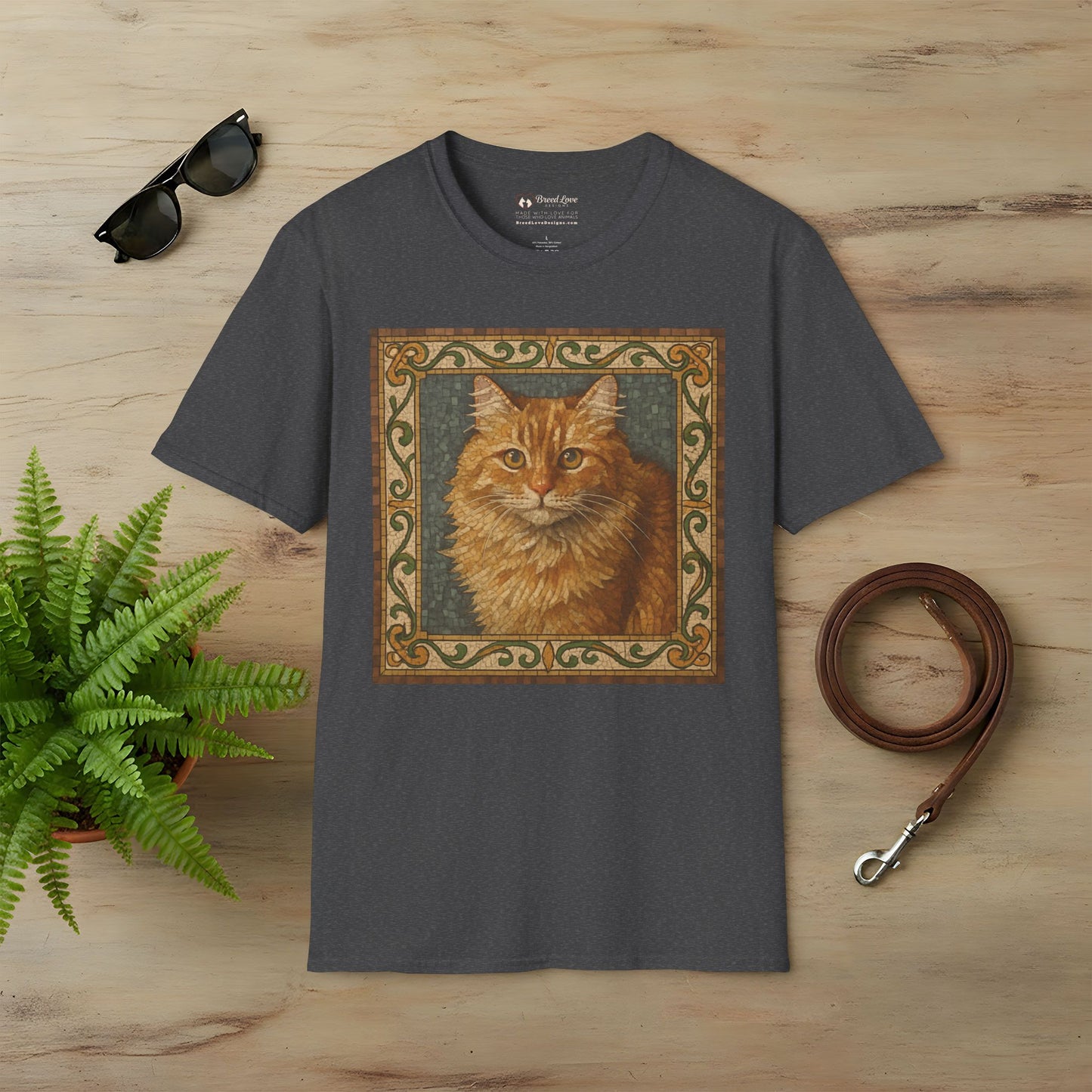 Orange House Cat Mosaic T-Shirt