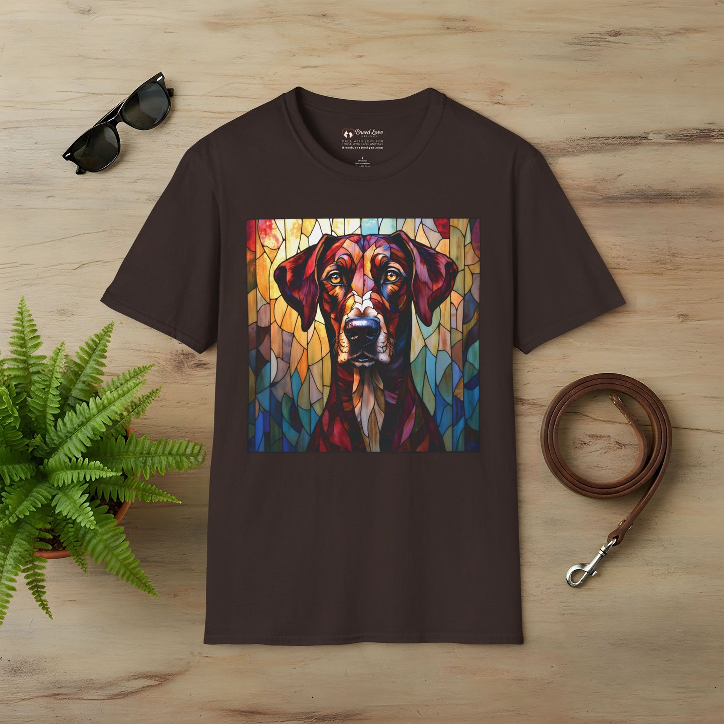 Stained Glass Great Dane T-Shirt