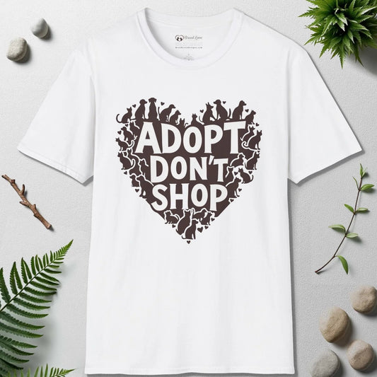 Adopt Don't Shop Dogs and Cats Heart T-Shirt