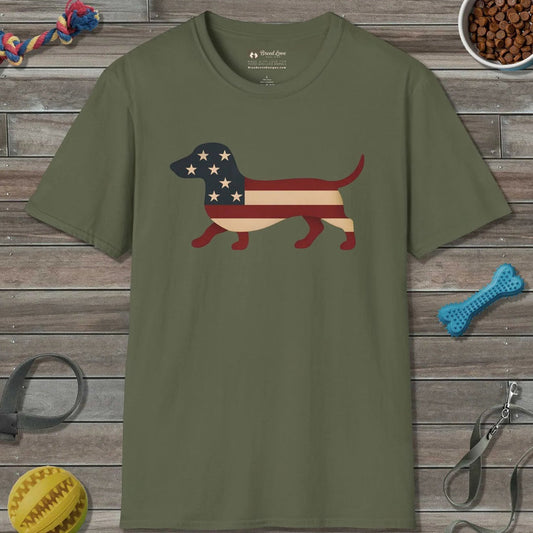 American Flag Dachshund T-Shirt
