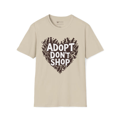 Adopt Don't Shop Dogs and Cats Heart T-Shirt