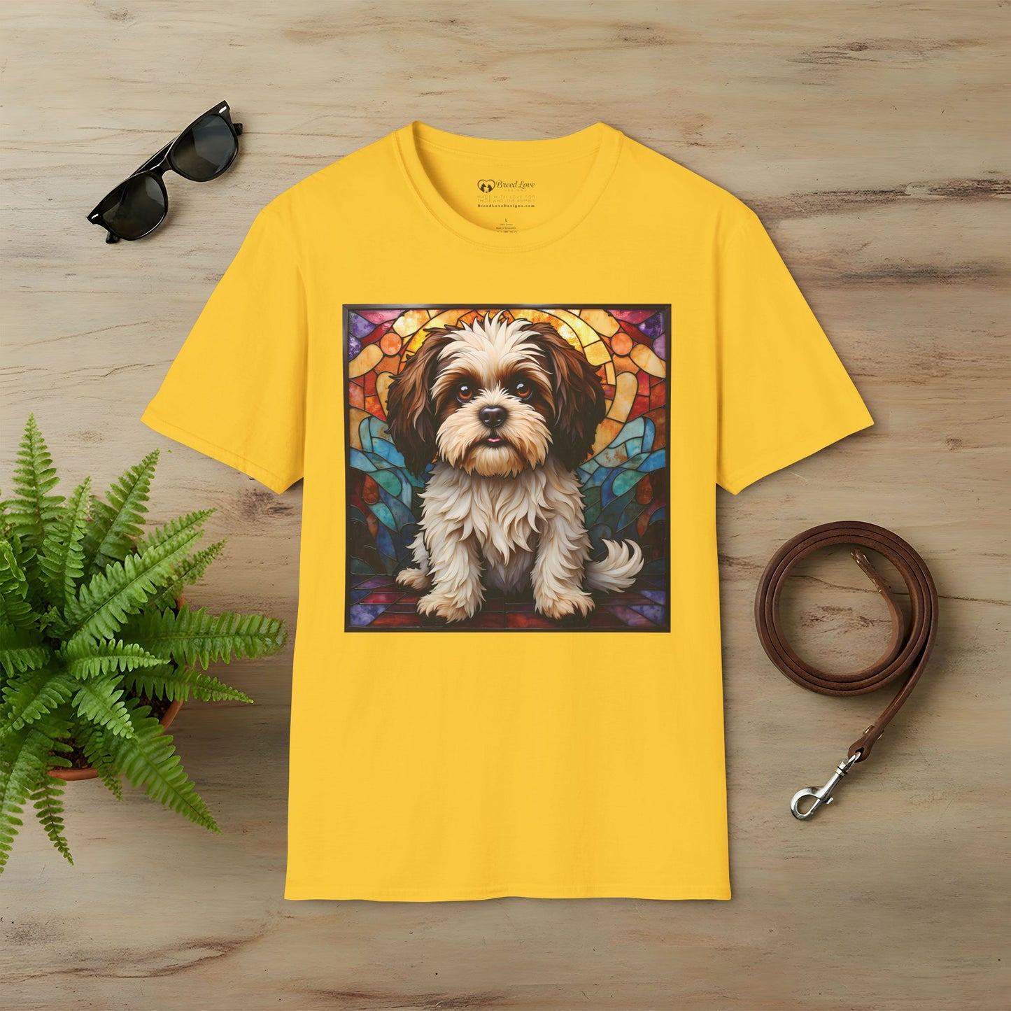 Stained Glass Shih Tzu T-Shirt