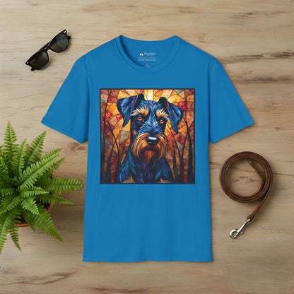 Stained Glass Schnauzer T-Shirt