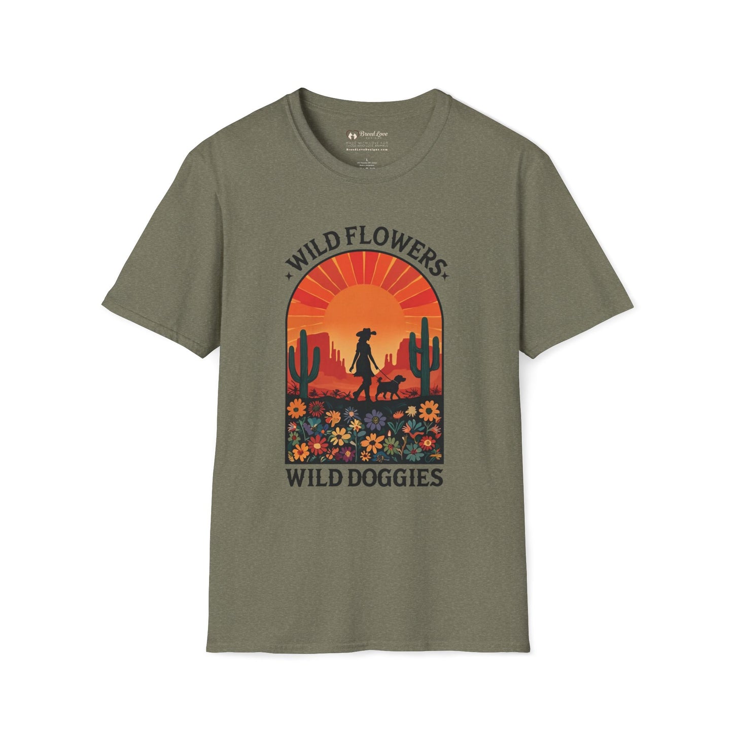 Wild Flowers Wild Doggies T-Shirt