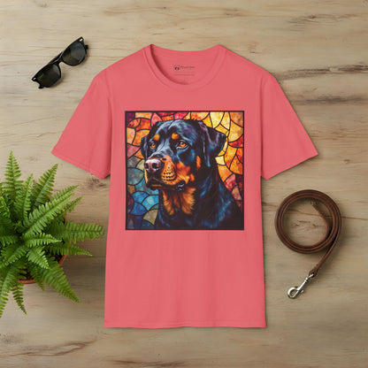 Stained Glass Rottweiler T-Shirt