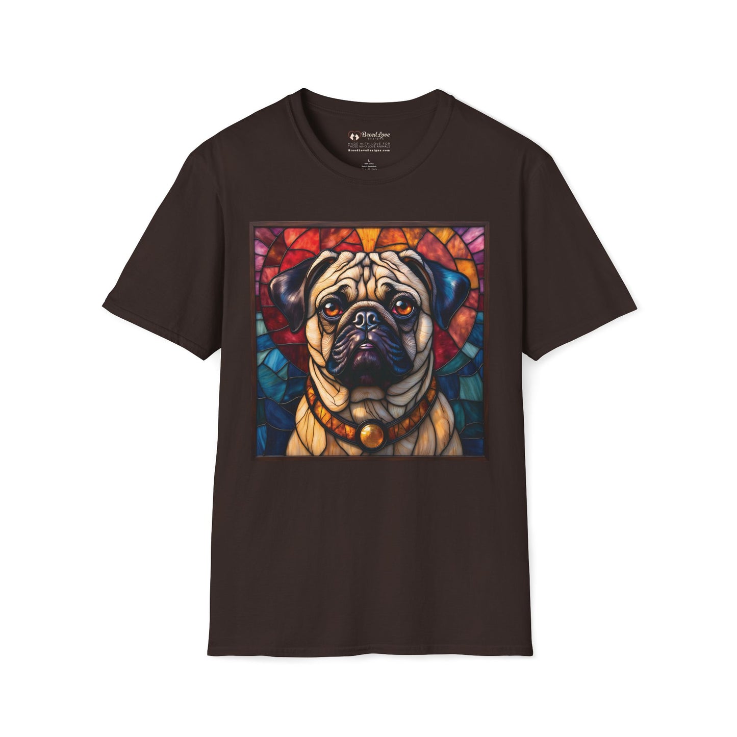 Stained Glass Pug T-Shirt