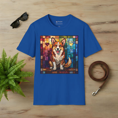 Stained Glass Corgi T-Shirt