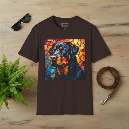 Stained Glass Rottweiler T-Shirt