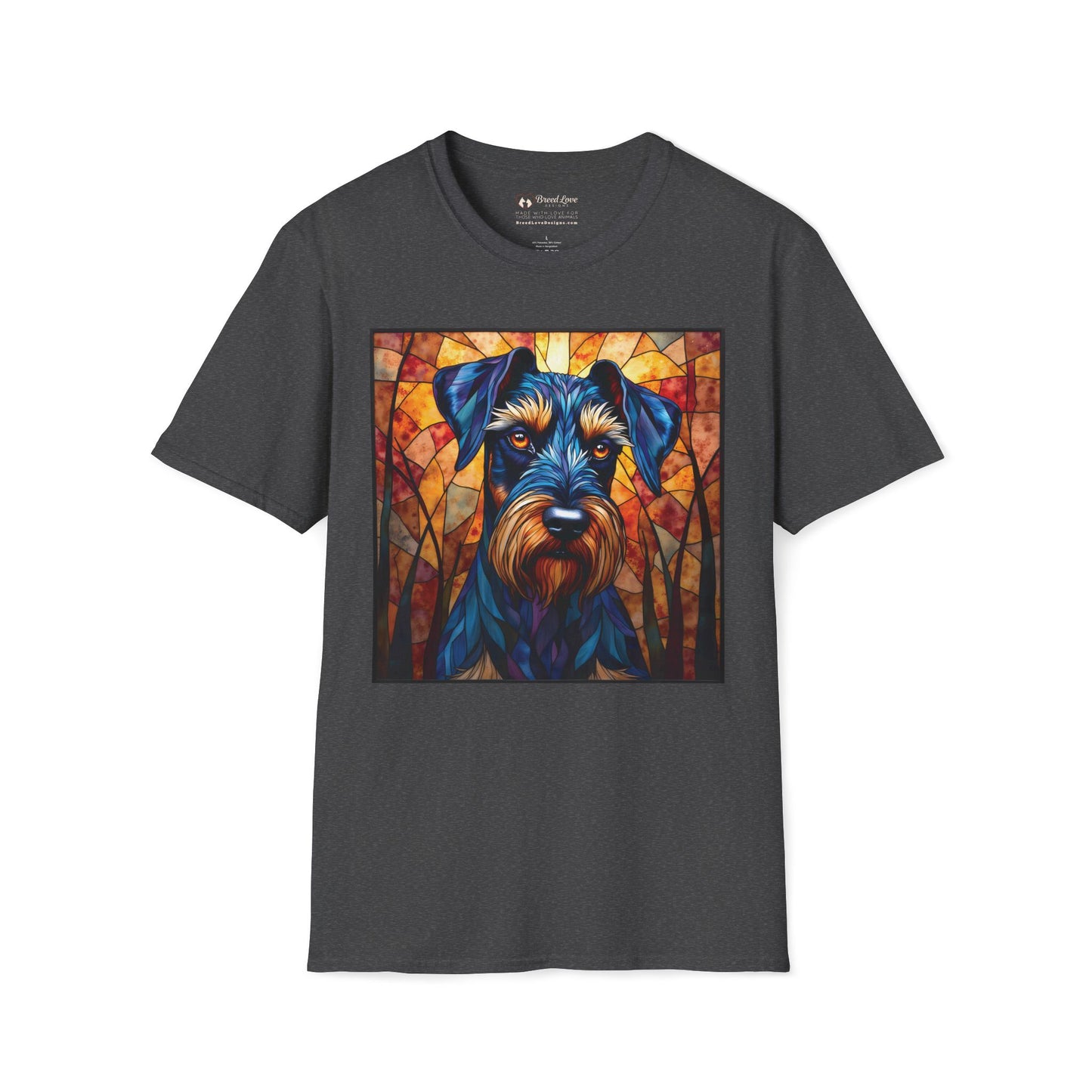 Stained Glass Schnauzer T-Shirt