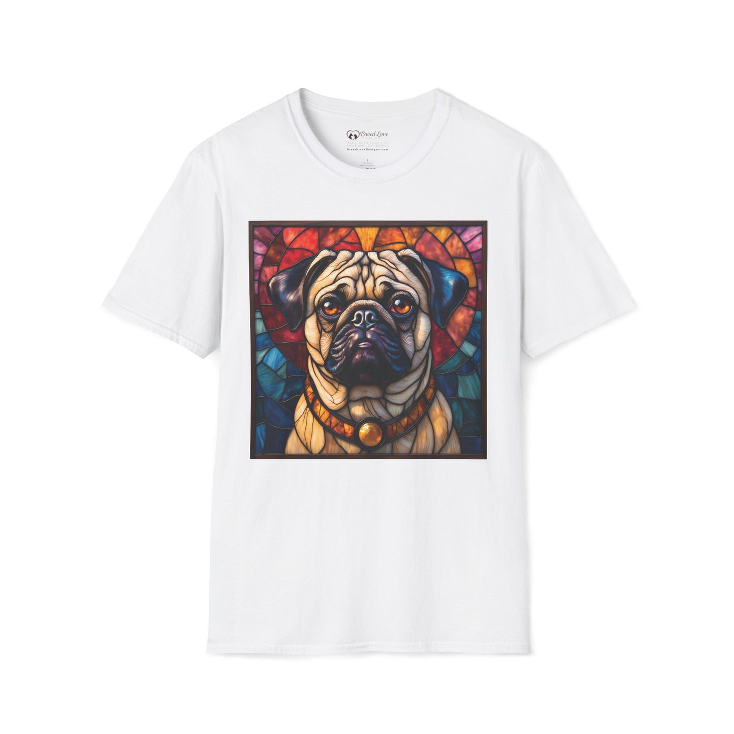 Stained Glass Pug T-Shirt