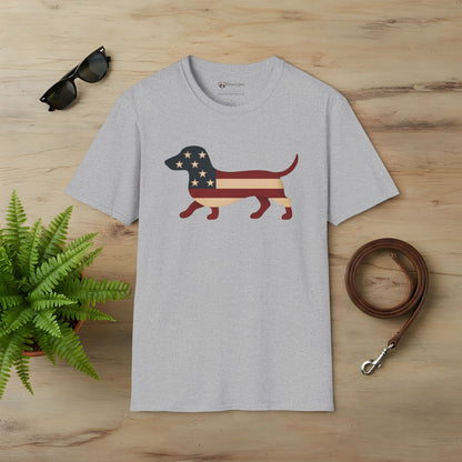 American Flag Dachshund T-Shirt