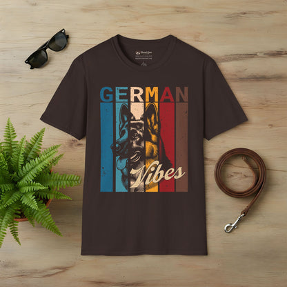 Retro German Shepherd Vibes T-Shirt