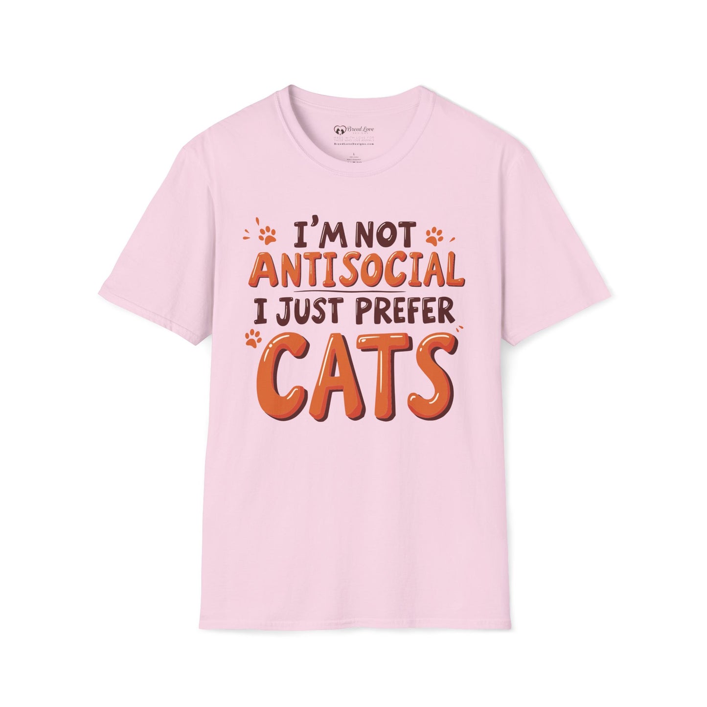 I'm Not Antisocial I Just Prefer Cats T-Shirt