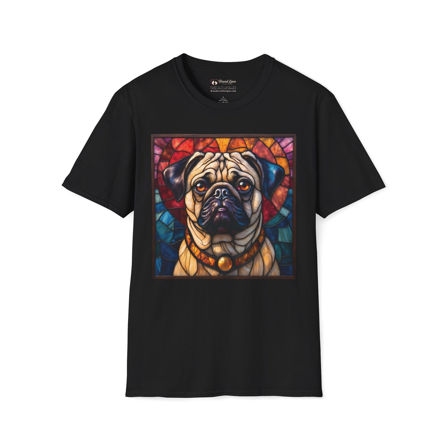 Stained Glass Pug T-Shirt
