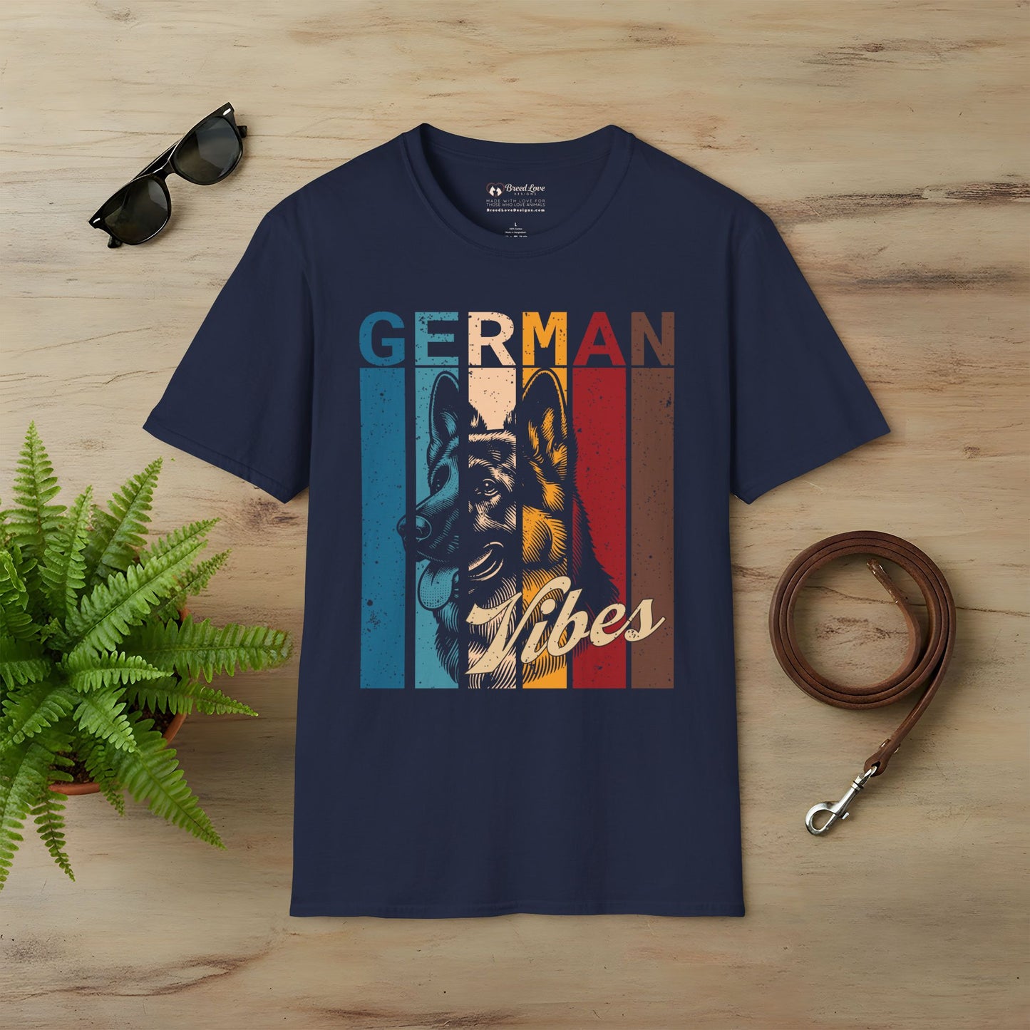 Retro German Shepherd Vibes T-Shirt