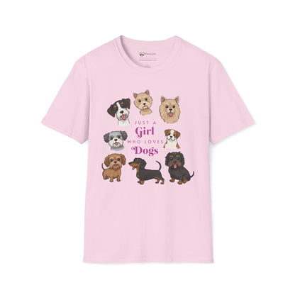 Just a Girl Who Loves Dogs T-Shirt