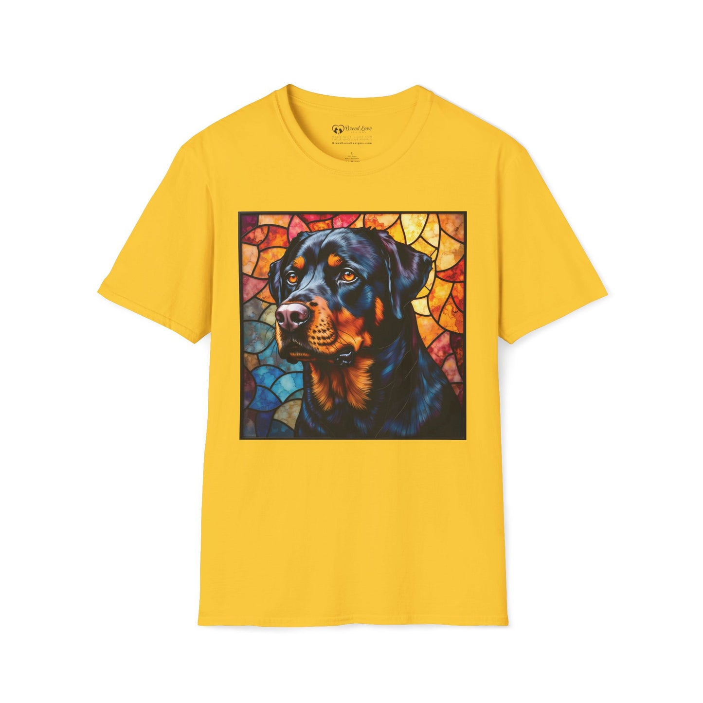 Stained Glass Rottweiler T-Shirt