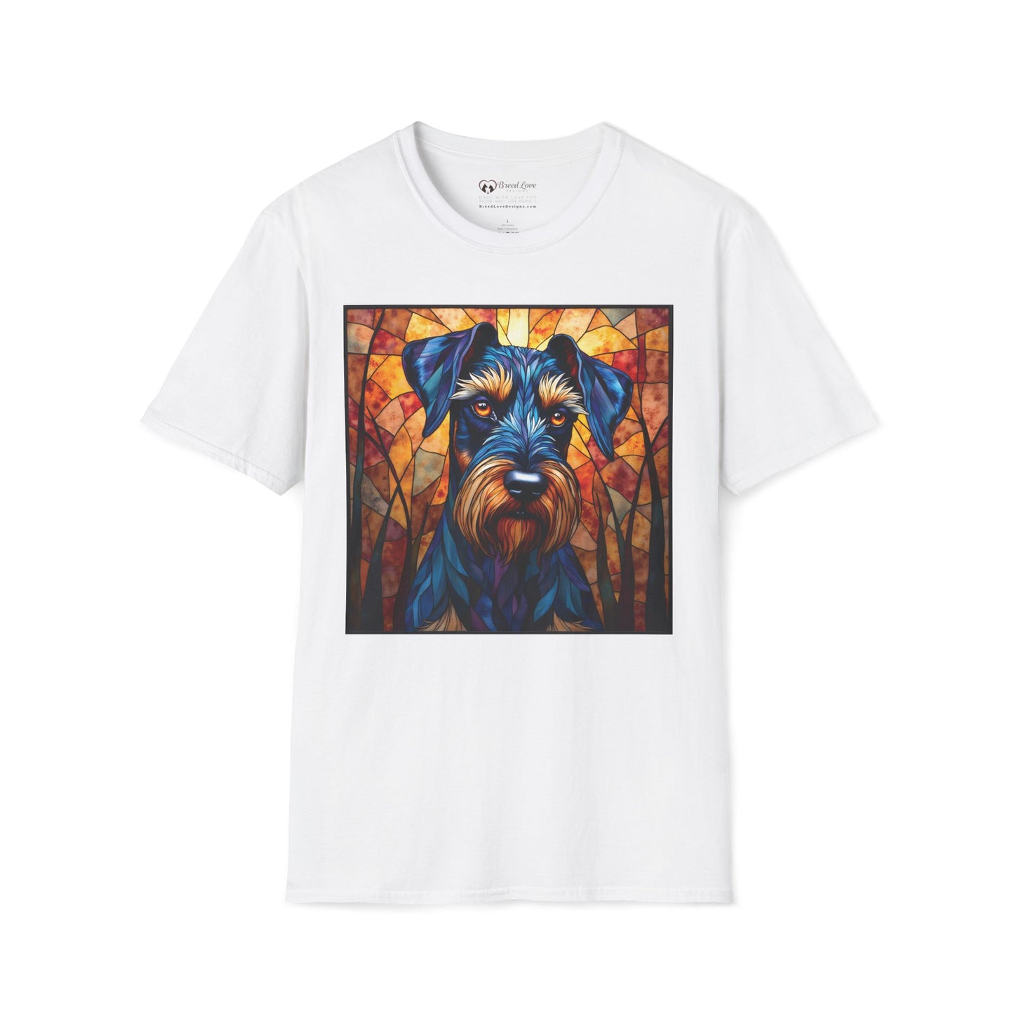 Stained Glass Schnauzer T-Shirt