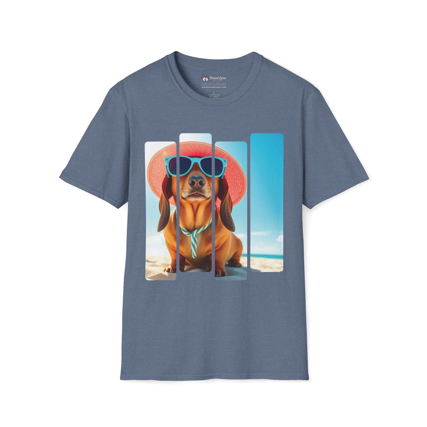 Dachshund at the Beach Panel T-Shirt
