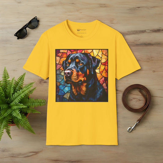 Stained Glass Rottweiler T-Shirt
