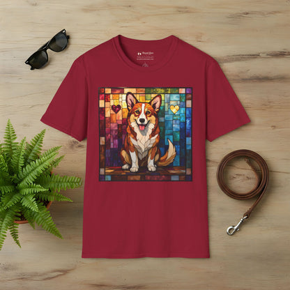 Stained Glass Corgi T-Shirt