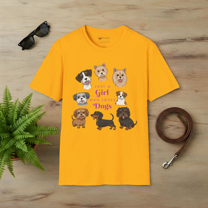 Just a Girl Who Loves Dogs T-Shirt