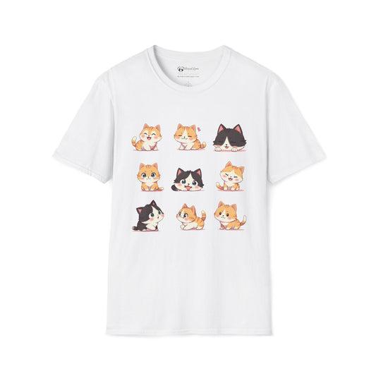 Cute Kitten Grid T-Shirt