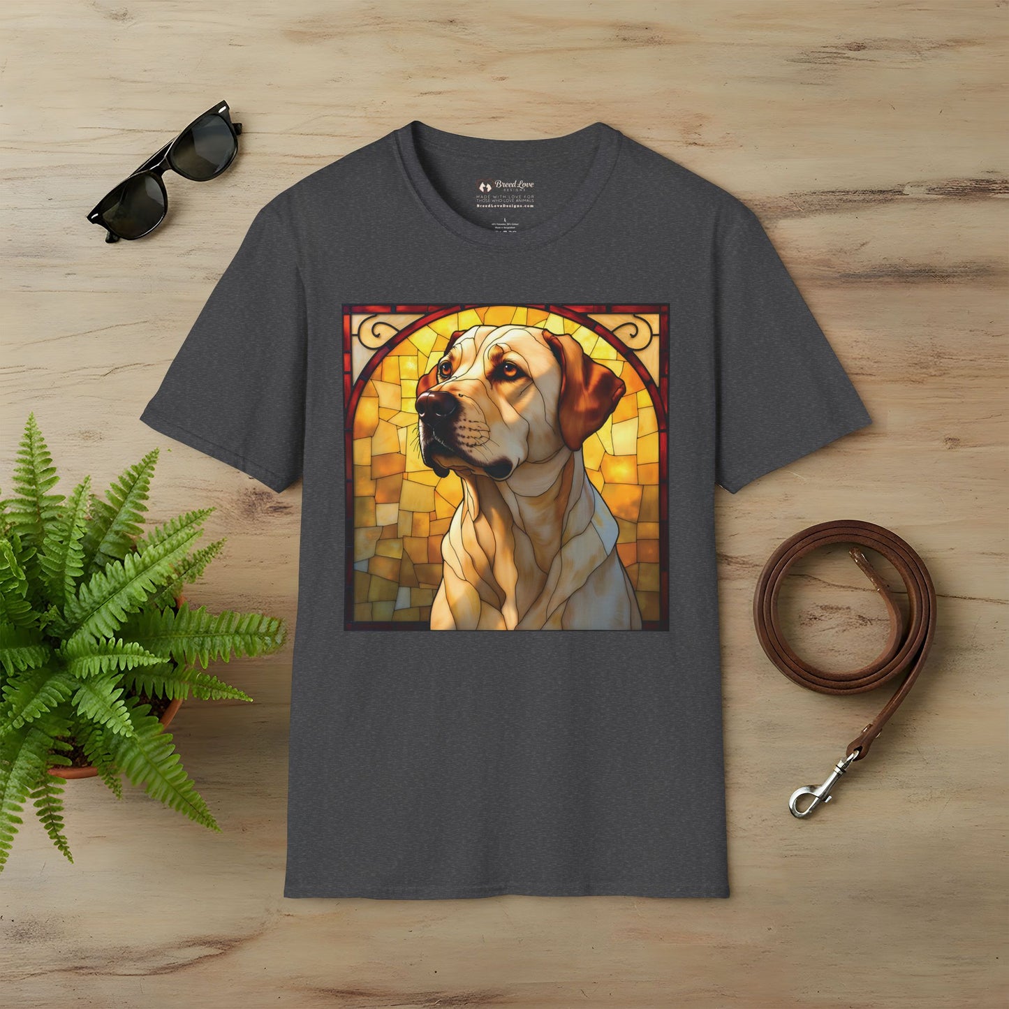 Stained Glass Yellow Lab T-Shirt