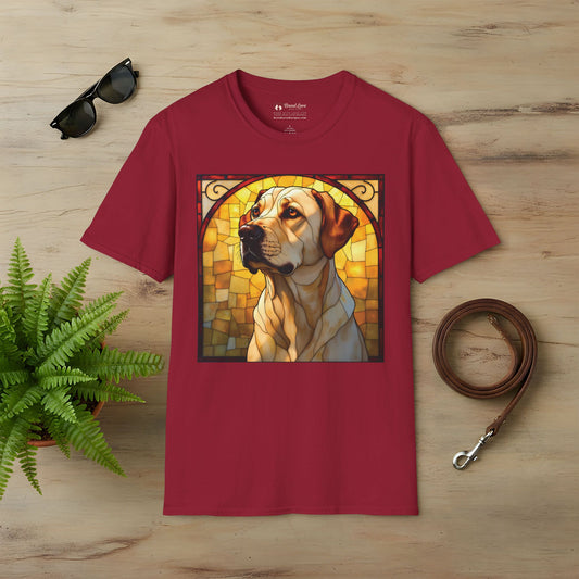 Stained Glass Yellow Lab T-Shirt