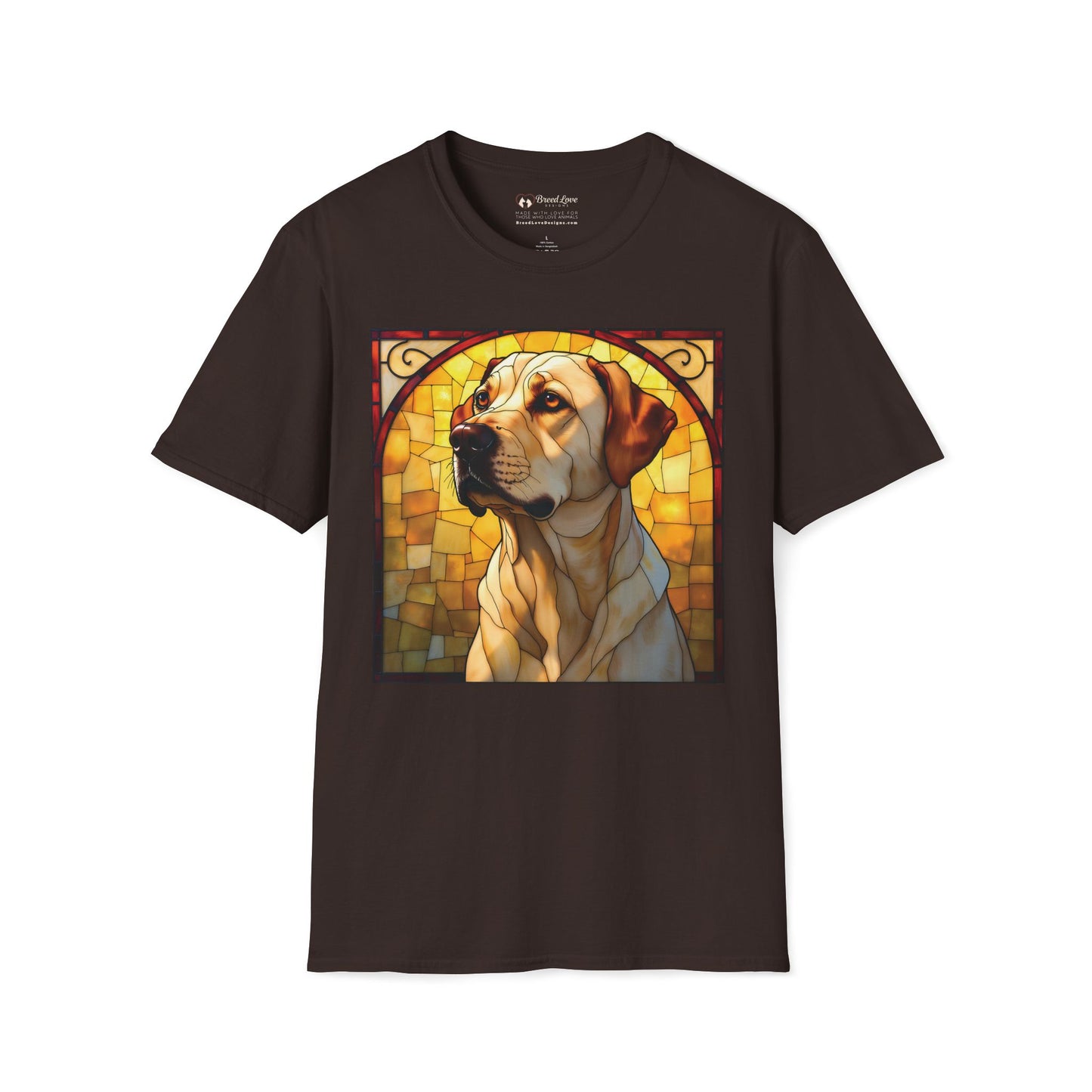 Stained Glass Yellow Lab T-Shirt