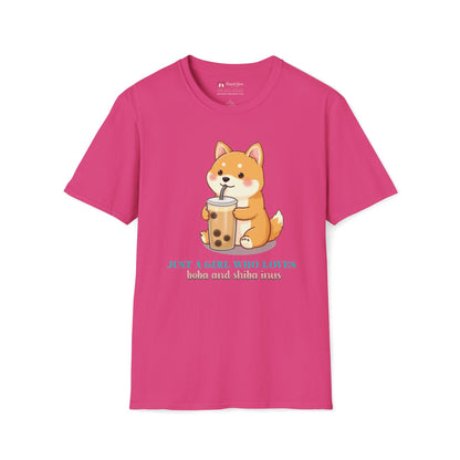 Just a Girl Who Loves Boba and Shiba Inus T-Shirt
