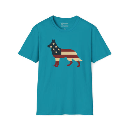 American Flag German Shepherd T-Shirt
