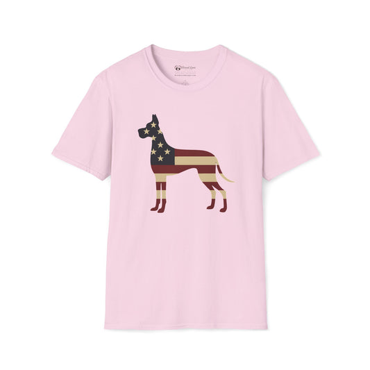 American Flag Great Dane T-Shirt