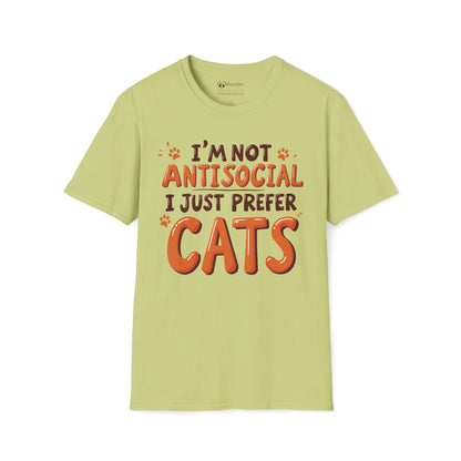 I'm Not Antisocial I Just Prefer Cats T-Shirt