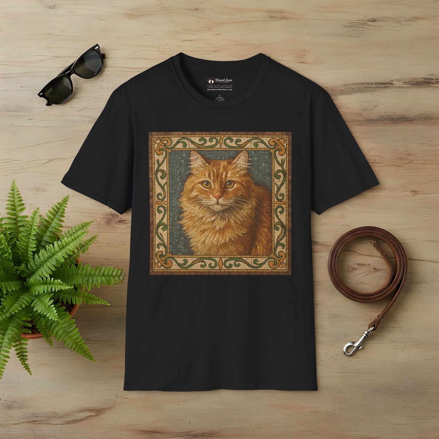 Orange House Cat Mosaic T-Shirt