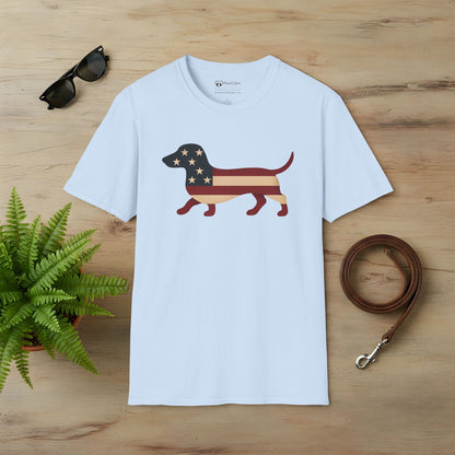 American Flag Dachshund T-Shirt