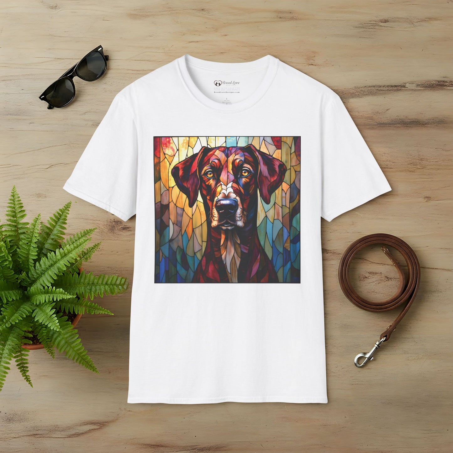 Stained Glass Great Dane T-Shirt