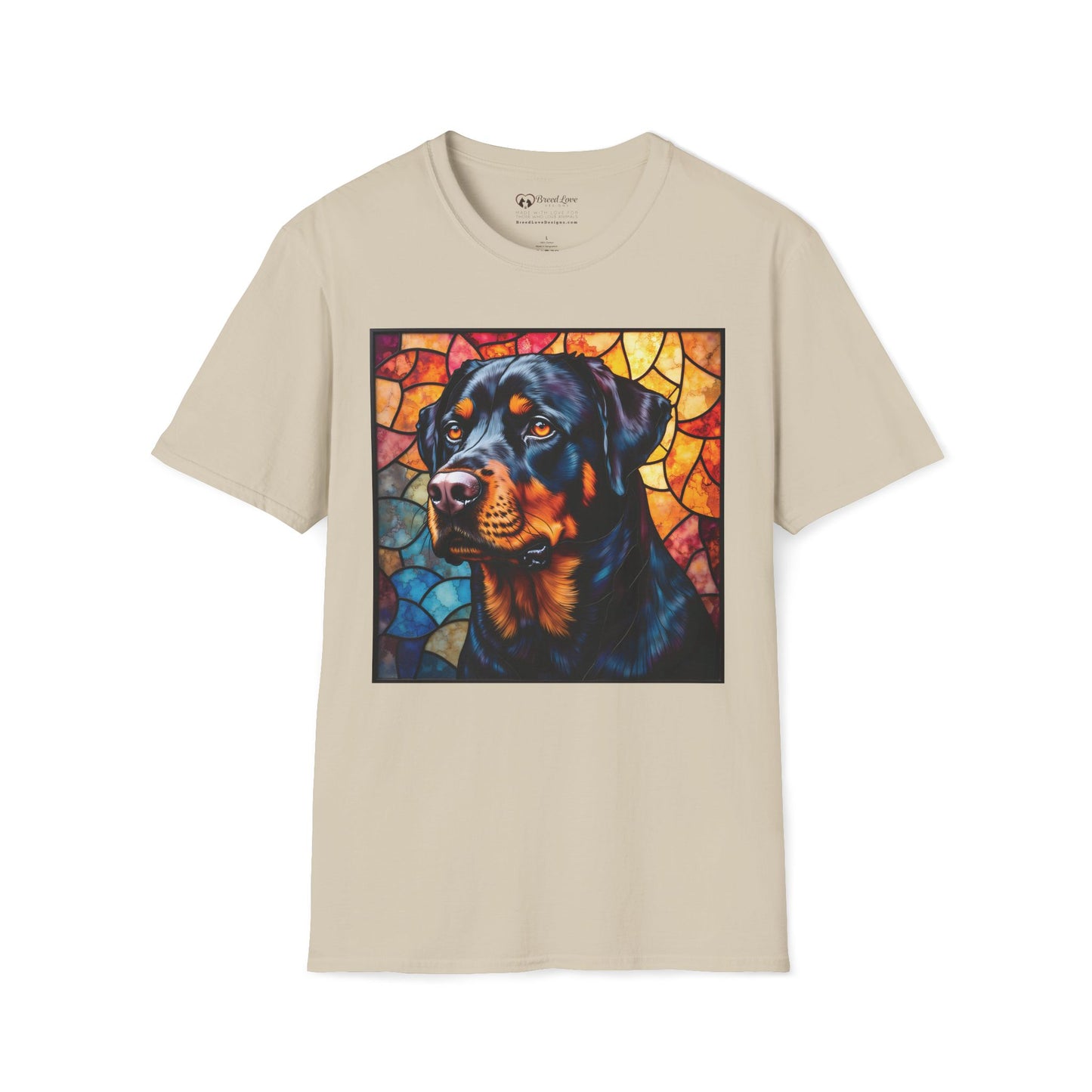 Stained Glass Rottweiler T-Shirt