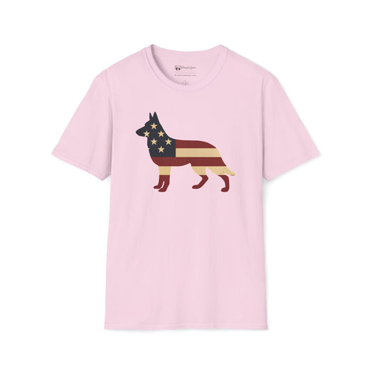 American Flag German Shepherd T-Shirt