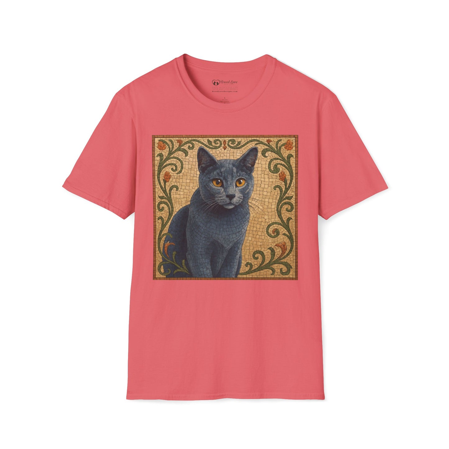 Russian Blue Cat Mosaic T-Shirt