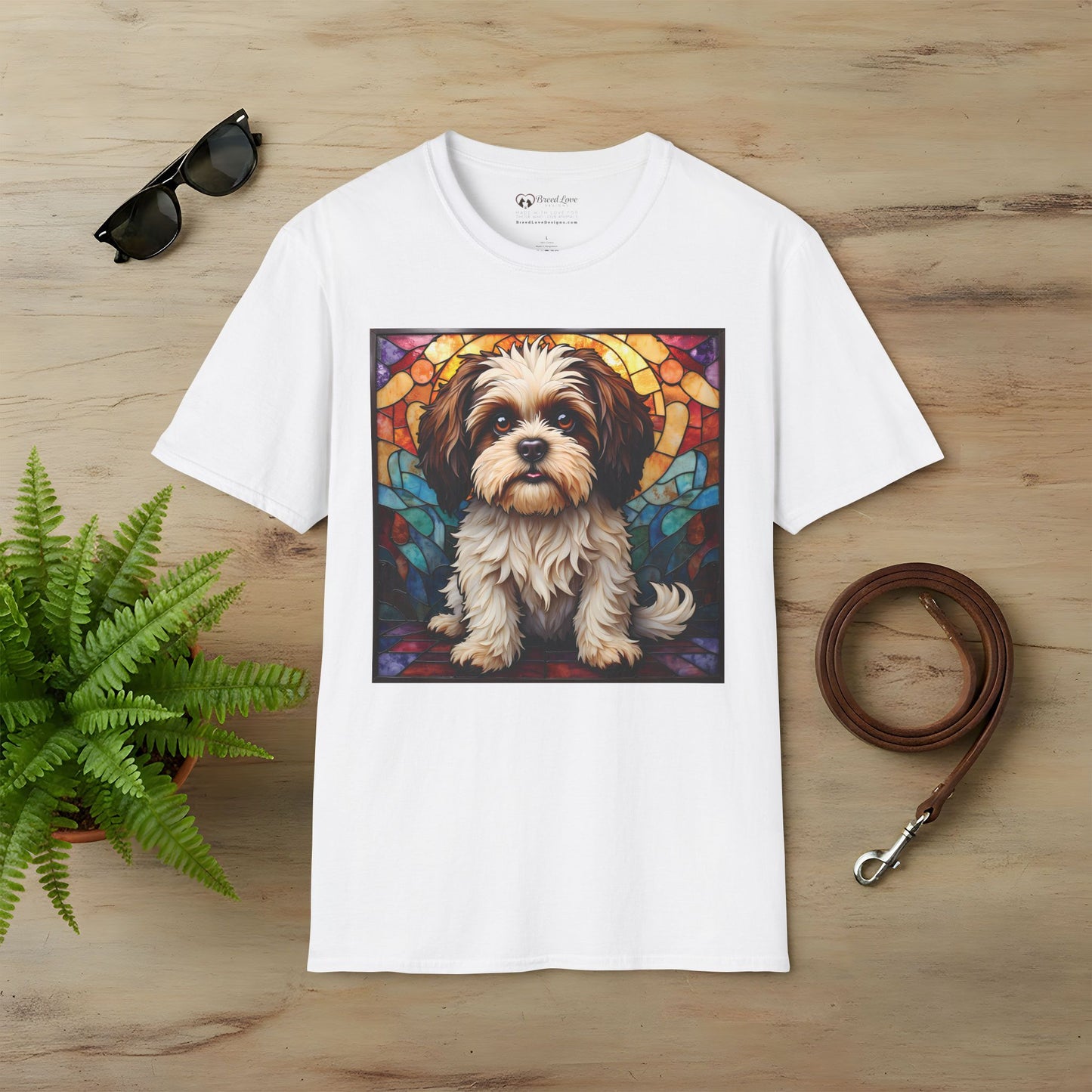 Stained Glass Shih Tzu T-Shirt