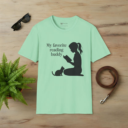 My Favorite Reading Buddy Cat T-Shirt